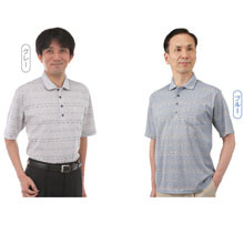 紳士綿混素材杢調サマーポロシャツ2枚組